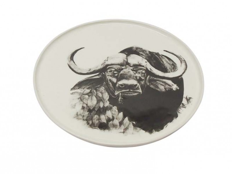 Ceramic Buffalo Plate Ceramic Buffalo Plate